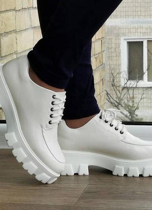 Женские белые туфли5 фото