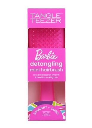Гребінець mini tangle teezer & barbie the wet detangler dopamine pink рожева 15 см