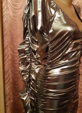 Серебристое сексуальное платье cottelli collection.германия. размер м5 фото