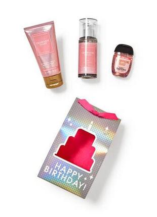 Уцінка набір bath and body works champagne toast mini gift set: міст для тіла, лосьйон для тіла, санітайзер