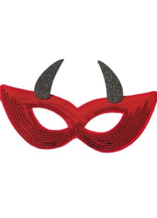 Маска halloween. чертик черт чертовка дьяволица дьявол ободок аксессуары украшение карнавальный костюм хеллоуин хелоуин хэллоуин хеловин хелоувин