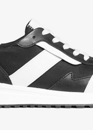 monroe leather and mesh trainer