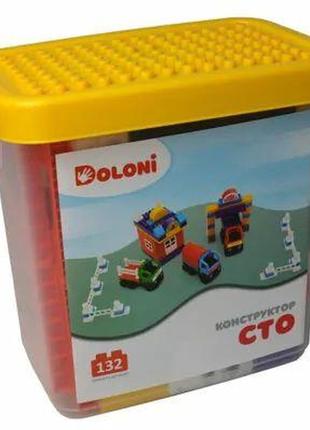 Конструктор в пластиковом боксе сто, большой пластиковый конструктор тм doloni