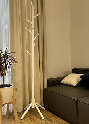 Вішалка для одягу wooddecor дерев'яна в білому кольорі white