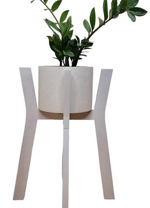 Підставка для вазонів wooddecor косонога маленька бук 210x495x390 мм біла