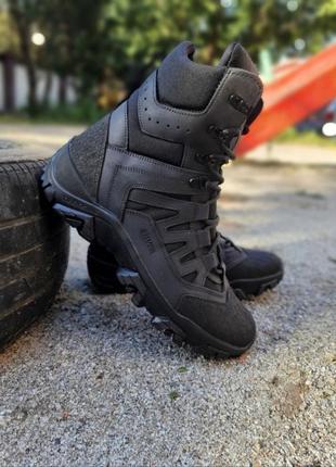 Тактические зимние берцы мембрана черные