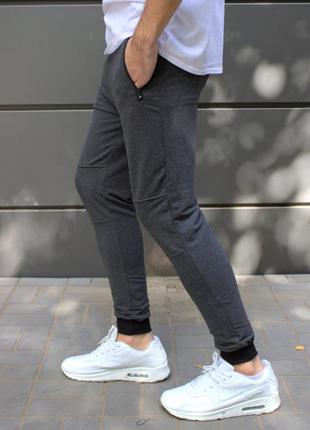 Сірі спортивні штани на манжетах4 фото