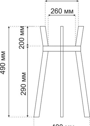 Підставка для вазонів wooddecor косонога бук 260x490x400 мм біла3 фото