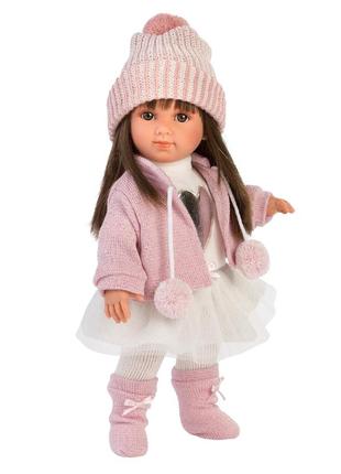 Испанская кукла лоренс виниловая коллекционная девочка брюнетка с длинными волосами 35 см llorens