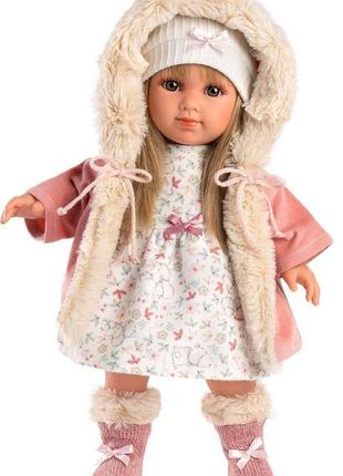 Испанская кукла llorens виниловая коллекционная девочка с белыми длинными волосами 35 см2 фото