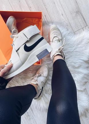 Кроссовки женские, мужские nike air fear of god 1, белые (найк аир, найки, кросівки)