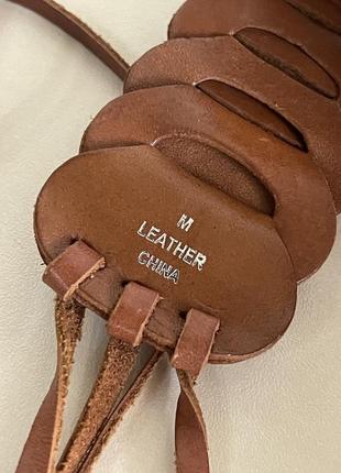 Кожаный плетеный ремень на завязки бренд exspress