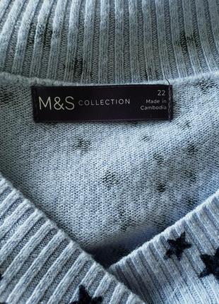 Джемпер свитер с принтом звезды marks and spencer4 фото