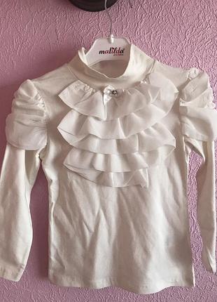 Нарядная блуза для девочки на рост 116-122;