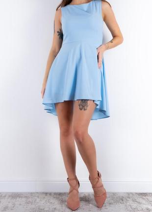 Женское летнее платье из софта голубое моби4 фото