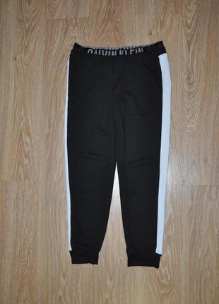 Черные комфортные спортивные штаны с монограммной резинкой calvin klein