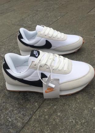 Мужские фабричные кроссовки nike classic white black👟 классические мужские кроссовки найк белые с чёрным2 фото