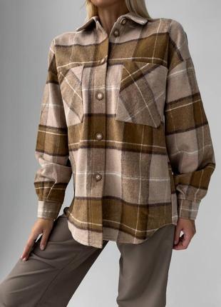 Рубашка кашемир теплая ося сорочка