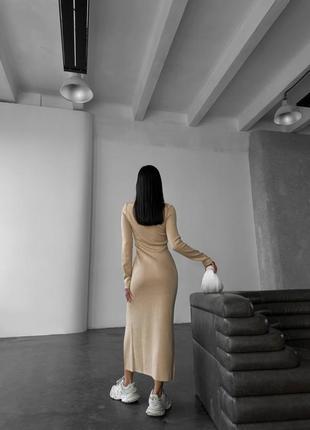 Вязаное теплое платье шерсть меринос9 фото