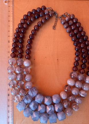 Бусы, пластик с oгранкой, parfois