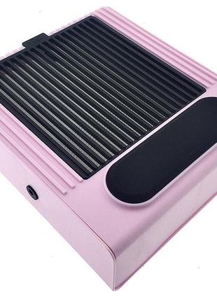Витяжка для манікюру з підлокітником bq858-1, 80 вт, рожева