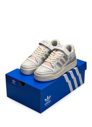 Женские кроссовки adidas forum low white pink new#адидас
