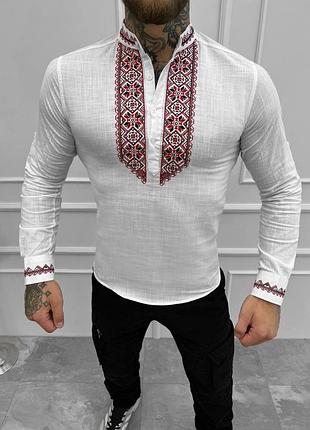 Мужская льняная вышиванка