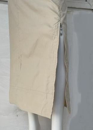 Длинная юбка из плащёвки с молением на ножке my own (girbaud, diesel, acg, zara, h&amp;m, cos ))5 фото