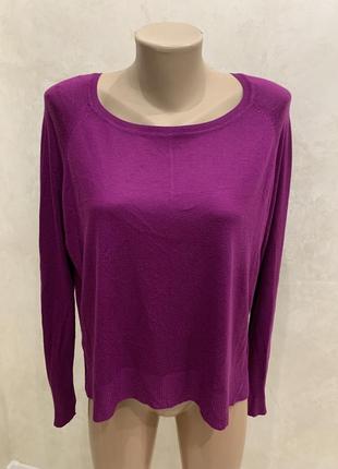 Свитер джемпер тонкой вязки zara knit кофта фиолетовая женская9 фото