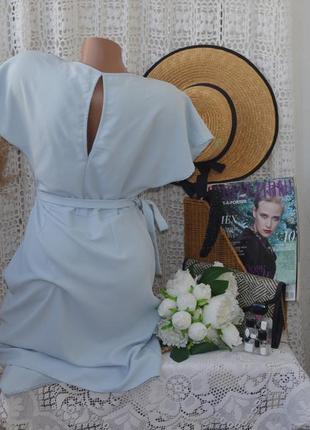 10/38/s - м фирменное нежно голубое платье халат кимоно на запах topshop оригинал9 фото