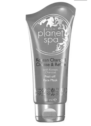 Avon planet spa маска для очищення шкіри обличчя peel-off з активованим вугіллям 50 мл