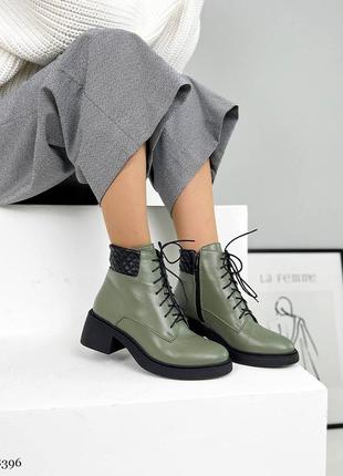 Стильные кожаные женские ботинки деми/зима в наличии и под отшив 💛💙🏆