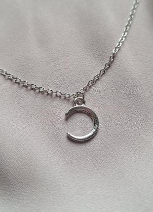 Новая подвеска ожерелье колье тренд shein кулон серебряного цвета трендовое месяц
