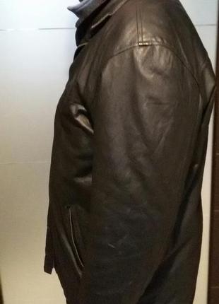 Великолепная новая кожаная куртка candа (vera pelle) 58-60-62 размер (56 евро)3 фото