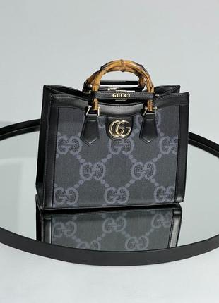 Сумка gucci diana grey black