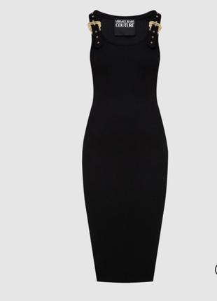 Платье вечернее versace оригинал черное длинное платье в пол коктейльное облегающее платье брендовое новенькое6 фото