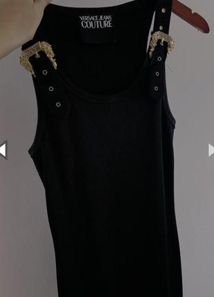 Плаття вечірнє versace оригінал чорне довге плаття в пол коктейльне облягаюче плаття сукня брендова нова3 фото