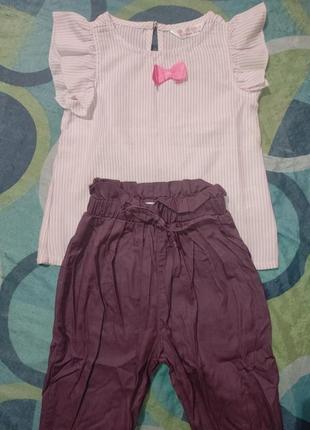 Детский костюм,штаны и блузка,набор для девочки штаны и блуза,костюм детский1 фото