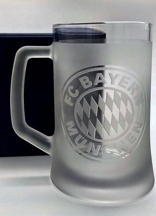 Подарочный бокал для пива 670 мл с гравировкой фк бавария/fc bayern munich