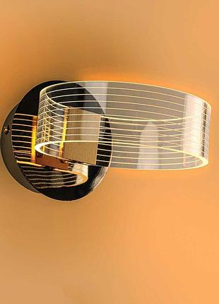 Бра настенное светодиодное акриловое sirius n 3705-1 gold 12w