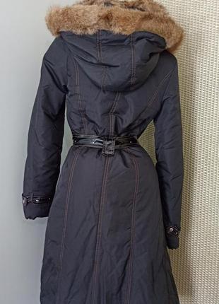 Классная зимняя куртка пуховик с мехом2 фото