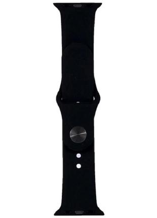 Ремінець silicone для apple watch 38/40/41 mm black (код товару:29446)