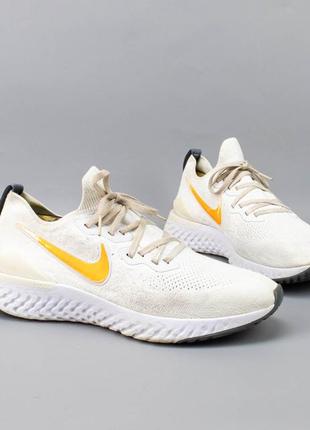 Крутые беговые кроссовки в сетку nike epic react flyknit1 фото