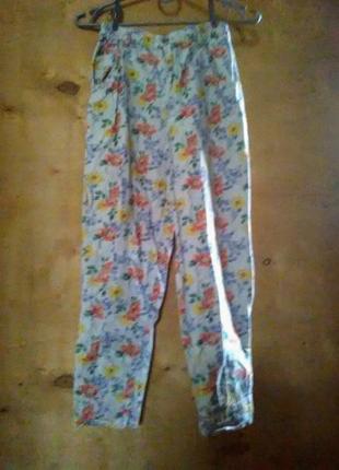 Штани h&amp;m. 55% льон, 45% бавовна. на зріст 146 см