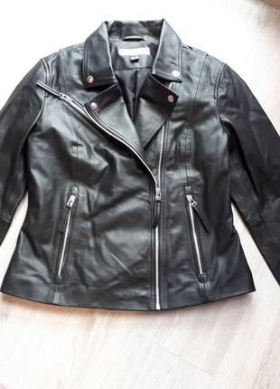 Новая косуха isaco италия кожанка чёрная идеальная куртка кожаная косуха3 фото