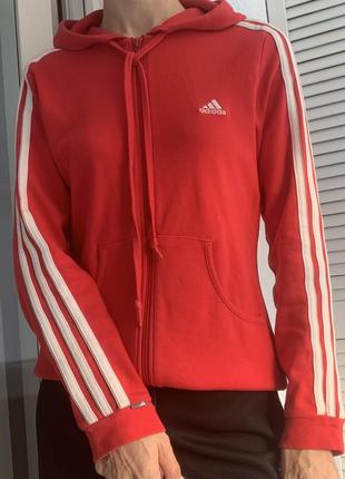 Зип худи с капюшоном adidas1 фото