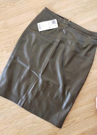 Юбка из экокожи