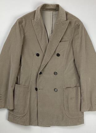 Eleventy double breasted corduroy blazer пиджак