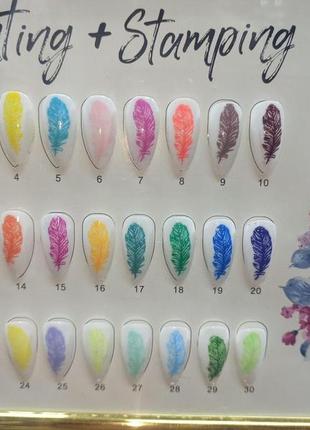 Гель-фарба для розпису нігтів і стемпінгу stamping + paint 8 ml,global fashion, 30 кольорів, глогал фешіон4 фото