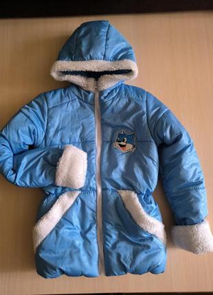 Тёплая зимняя куртка пальто для девочки